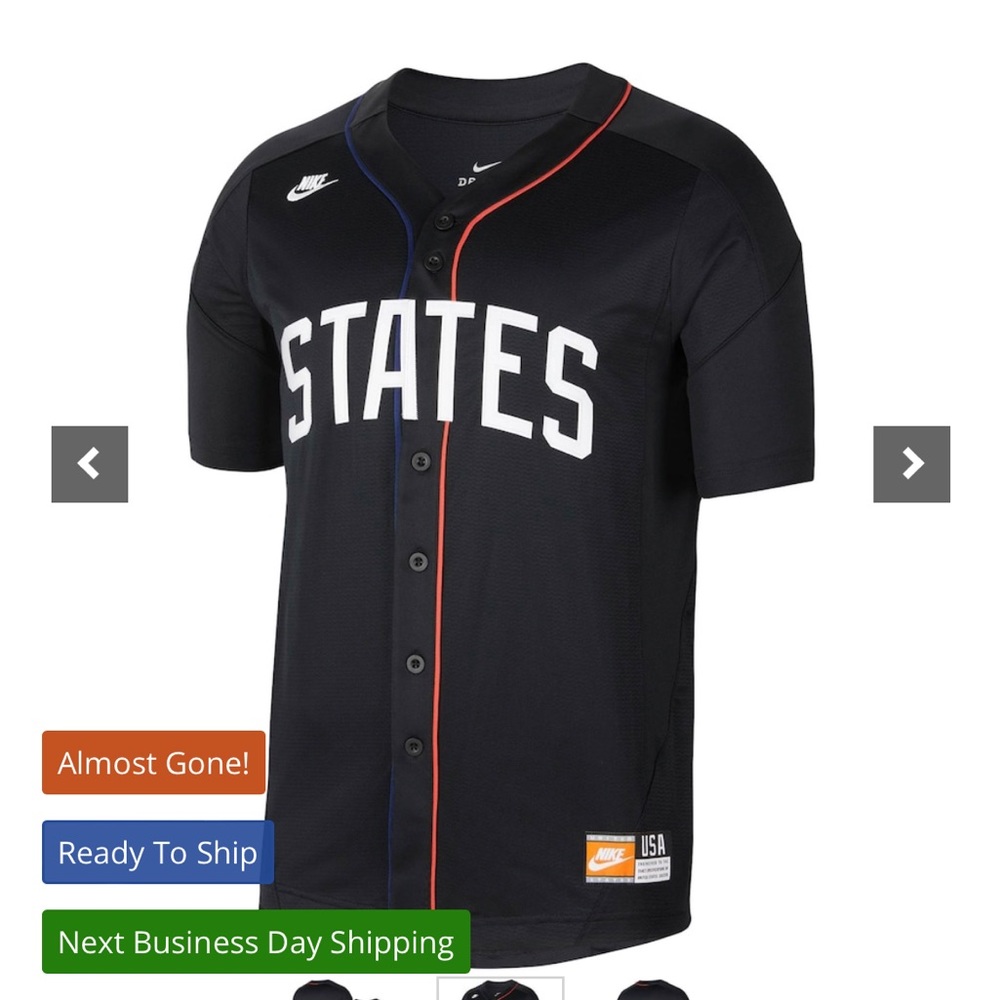 Nike USA baseball jersey